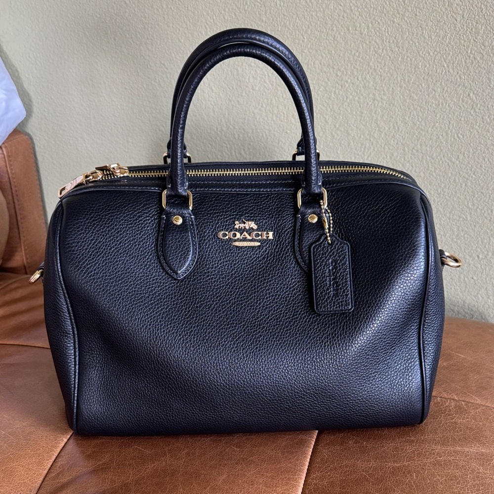 Coach Large Rowan Bag Black Leather CV960